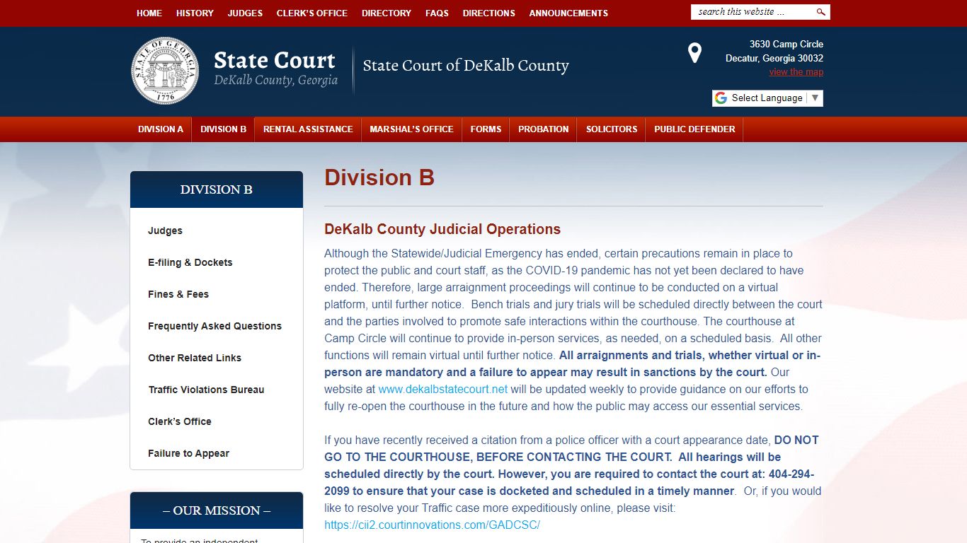 Division B - DeKalb County Georgia State Court